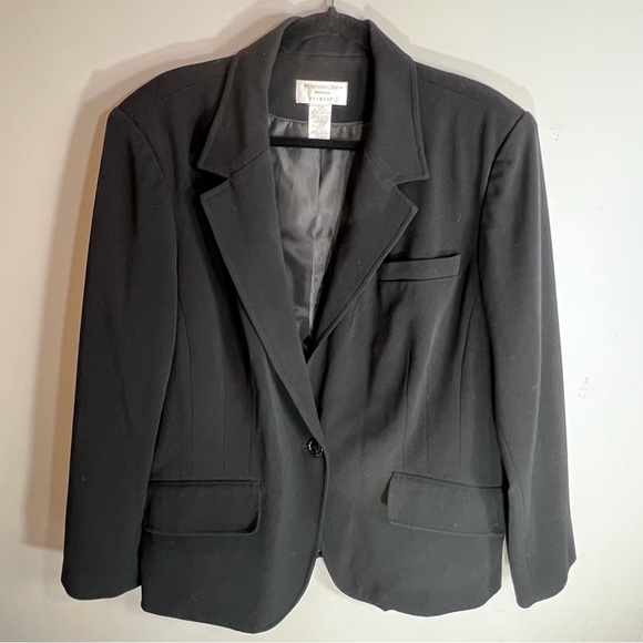 Worthington woman black stretch blazer size 20W - Picture 2 of 9